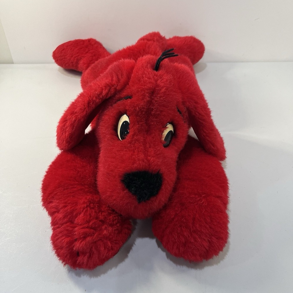 Vintage Clifford the‎ Big Red Dog Large Plush Scholastic Side Kicks 1997 Floppy